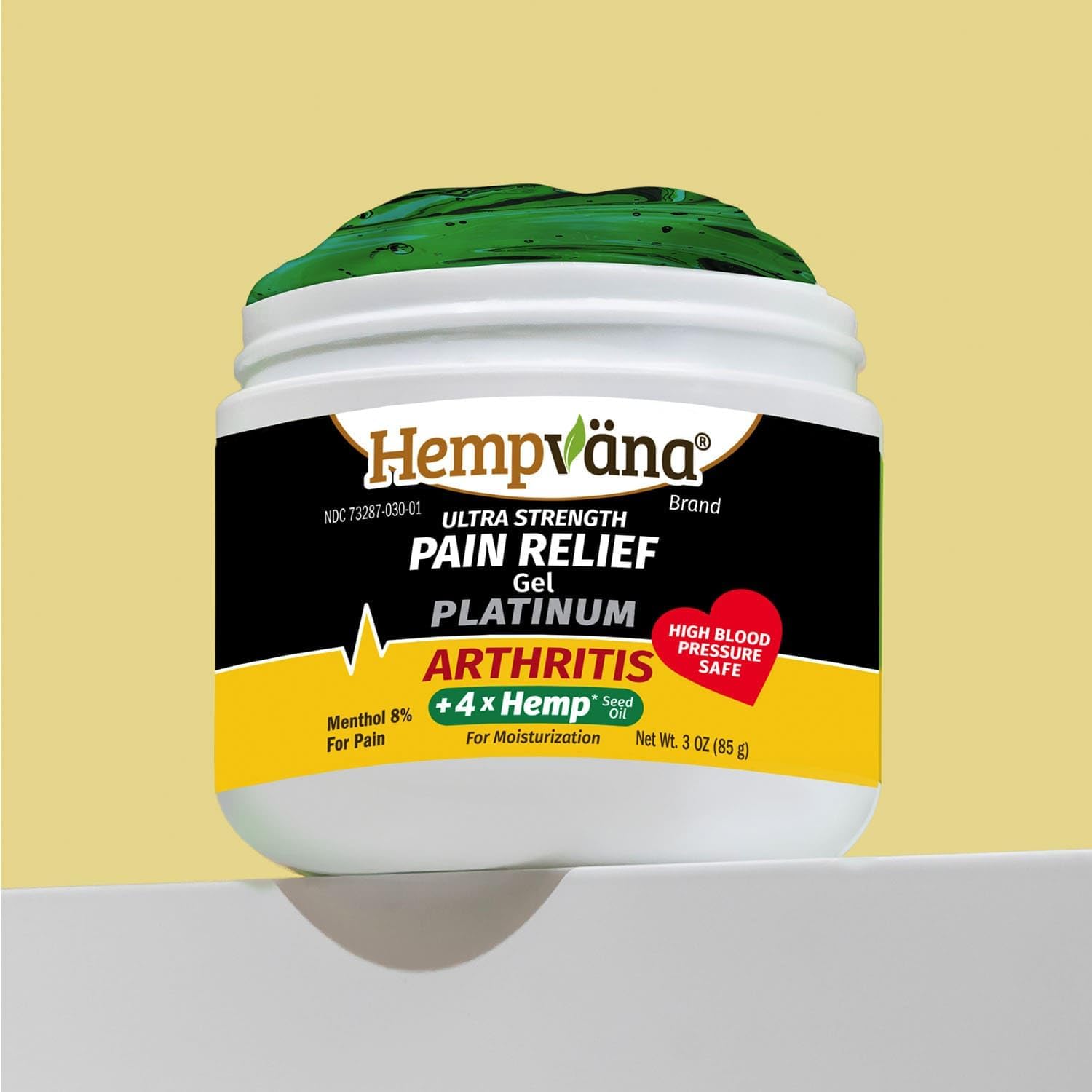 Hempvana Platinum Arthritis Pain Relief Gel, 4X More Hemp, Platinum-Strength Enriched w/4X Hemp Seed Oil, AS SEEN ON TV, Non-Greasy, Targeted Long-Lasting Arthritis Relief, Works Fast - Image 4