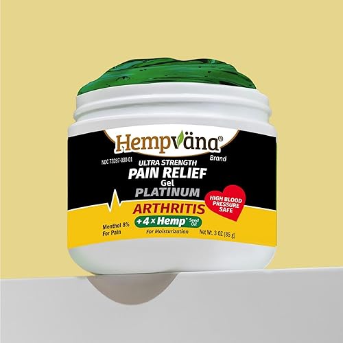 Miniatura 4 de Hempvana Gel Platinum para aliviar el dolor de la artritis, 4 veces más cáñamo, enriquecido con fuerza de platino con 4 veces más aceite de semilla