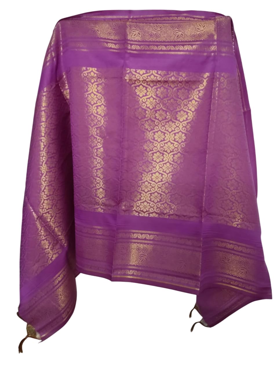 Honour Shawl – Single Jari – Purple (vankaya, Brinjal) Colour: