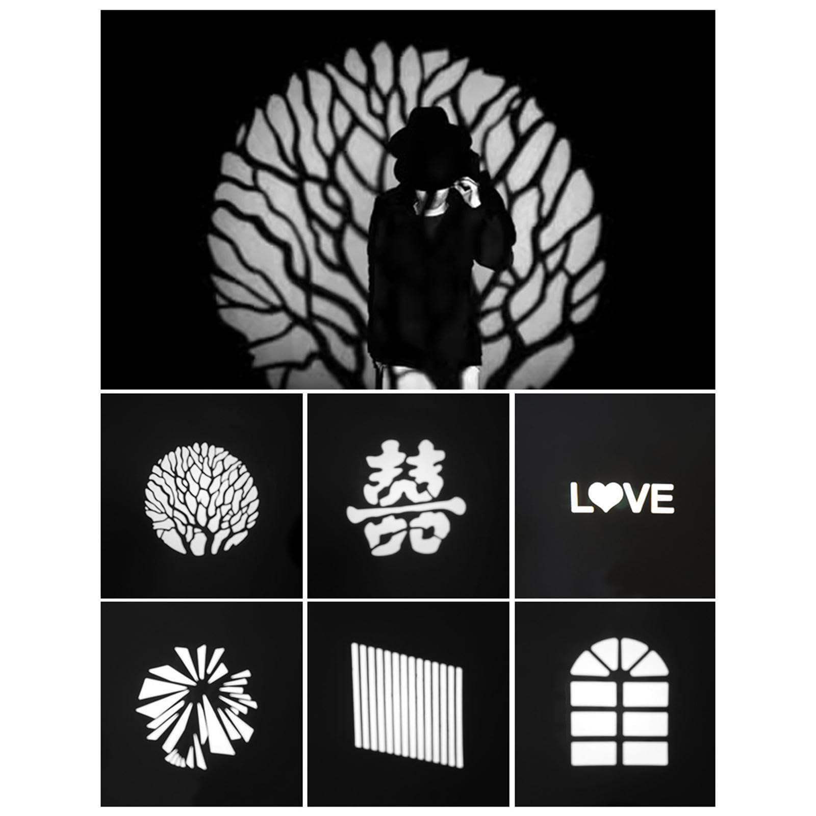 Snoot fotografico con 21 gobo che offre un'ampia applicazione per tecniche di ritratto e video accattivanti Snoot ottico conico con lente ottica 21 gobo