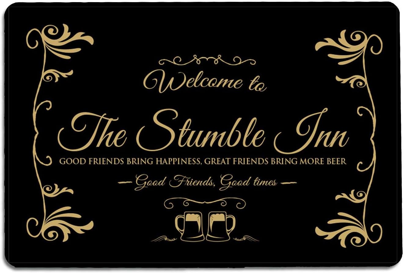 Amazon.com: Artylicious The Stumble Inn, Gold and Black Metal Sign Wall ...