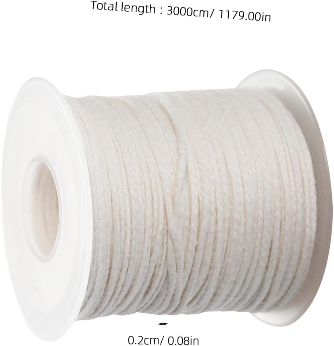 1Roll Candle Wick Spool Cotton Thread Smokeless Candle Wicks for DIY Candle Making Durable and Sturdy for Pillars and Tapers