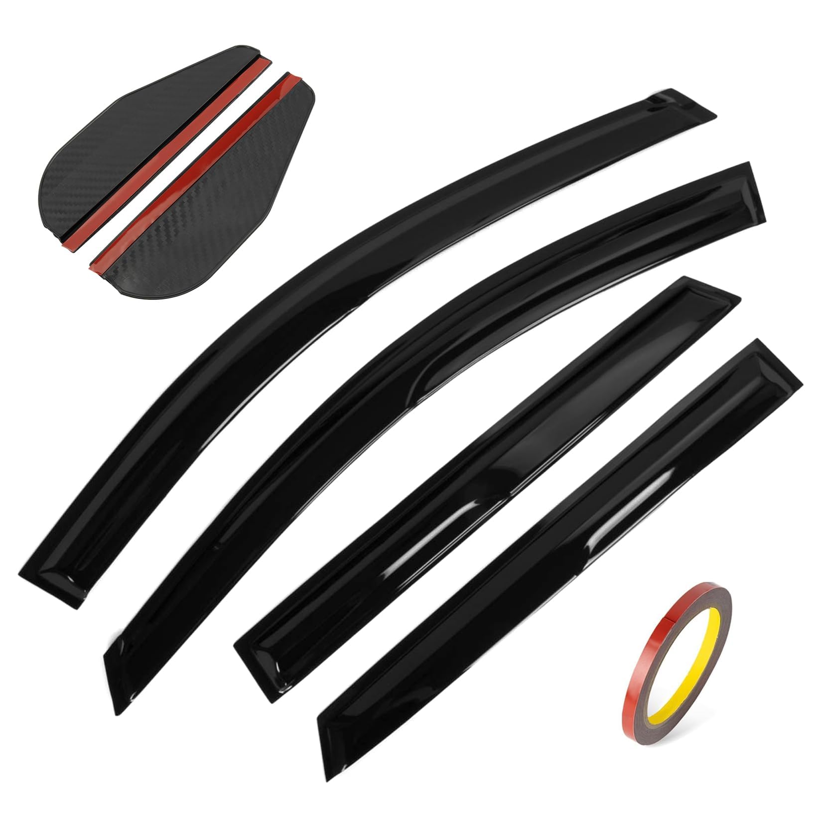 PSLER 4PCS Window Deflectors for Chevrolet Trax 2024 2025 Car Outside-Mount Visor Compatible with 2024-2025 Chevrolet Trax LS 1RS LT 2RS ACTIV Car Accessories Rain Guards Window Visors Vent Deflector