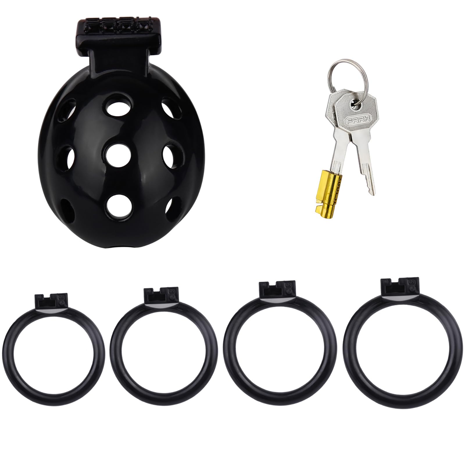 Chastity Cage Pene Jaulas De Pene En Bondage Chastity Cage Uomo Cintura Castità Per Uomo Penis Cage Gabbia Pene Cock Cage Sex Toy Gabbia Castità Per Uomo Gabbia Di Castità (Black)