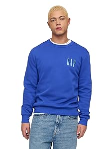 GAP mens Logo Fleece Crew Sweatshirt