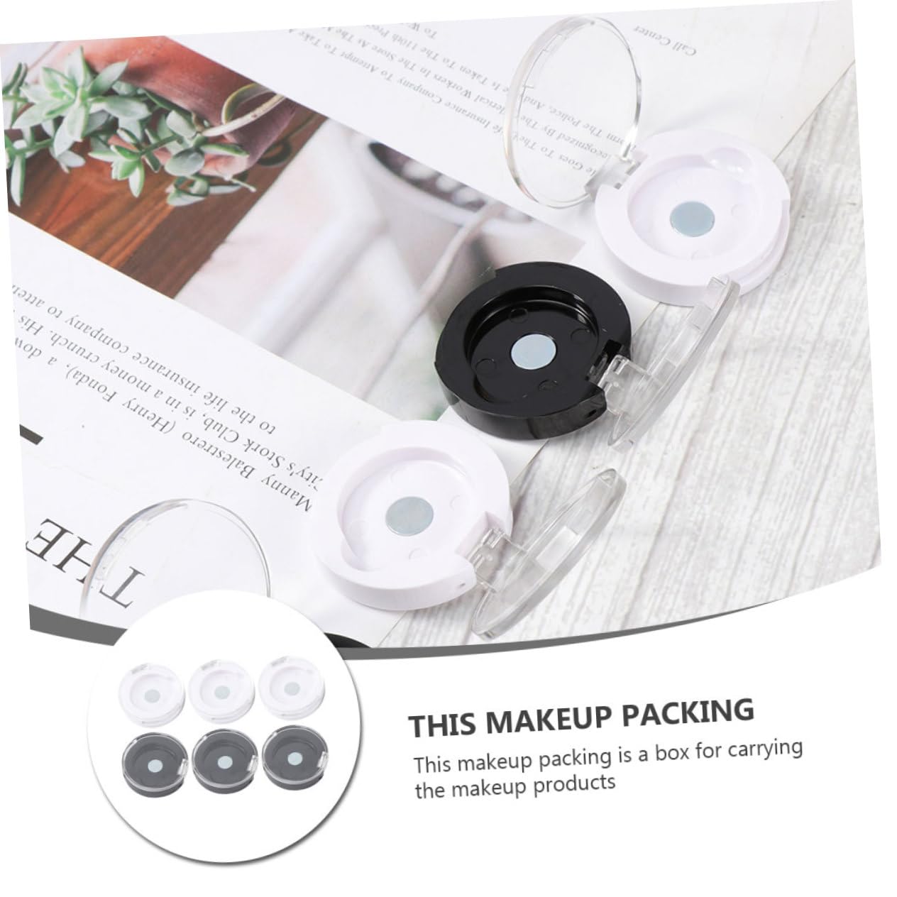 FOMIYES 3 Set Di Ombretti Singoli Magnetici Per Il Trucco Scatola Per Ombretti Ombretti Vuoti Ricaricabili Organizer Per Fard Contenitori Per Cosmetici 6 Pezzi * 3