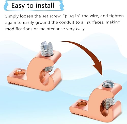 Miniatura 3 de Terminal de unión de piscina, conector colocado en orejetas con aleación de cobre de alta conductividad para conectar a tierra piscina y conductos,