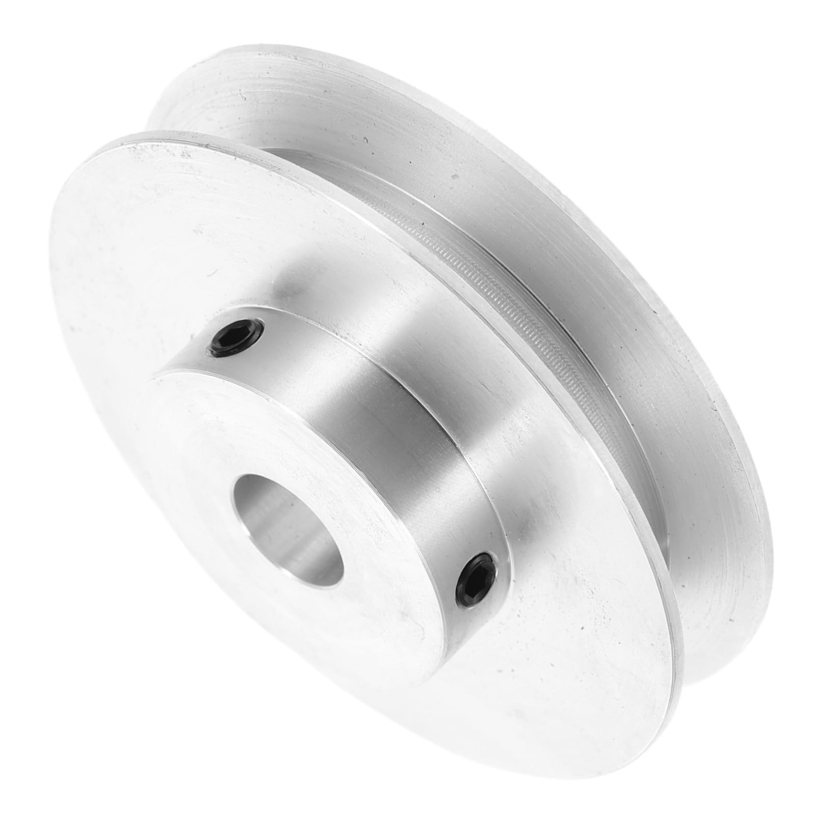 Homoyoyo Puleggia per Cinghia a V Singola Scanalatura in Alluminio Argento Installazione Facile e Funzionamento Stabile per Produzione Industriale e Trasmissione Motore