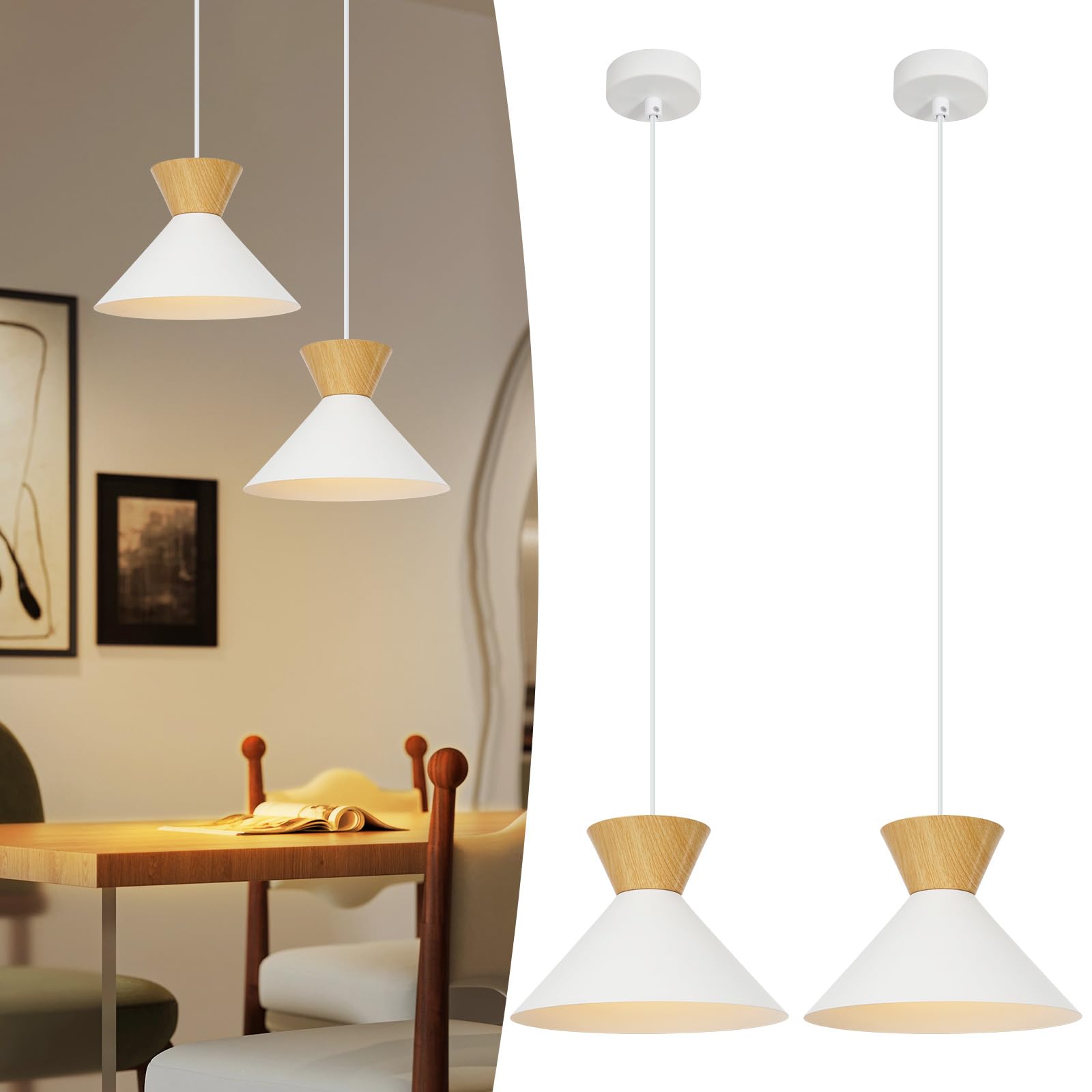 ZMH Lampe Suspendue De Table à Manger Lampe à Suspension Moderne - E27 Verre Or Lampe De Salle à Manger 150CM Hauteur Réglable Vintage Lampe De Table à Manger Pour Salle à