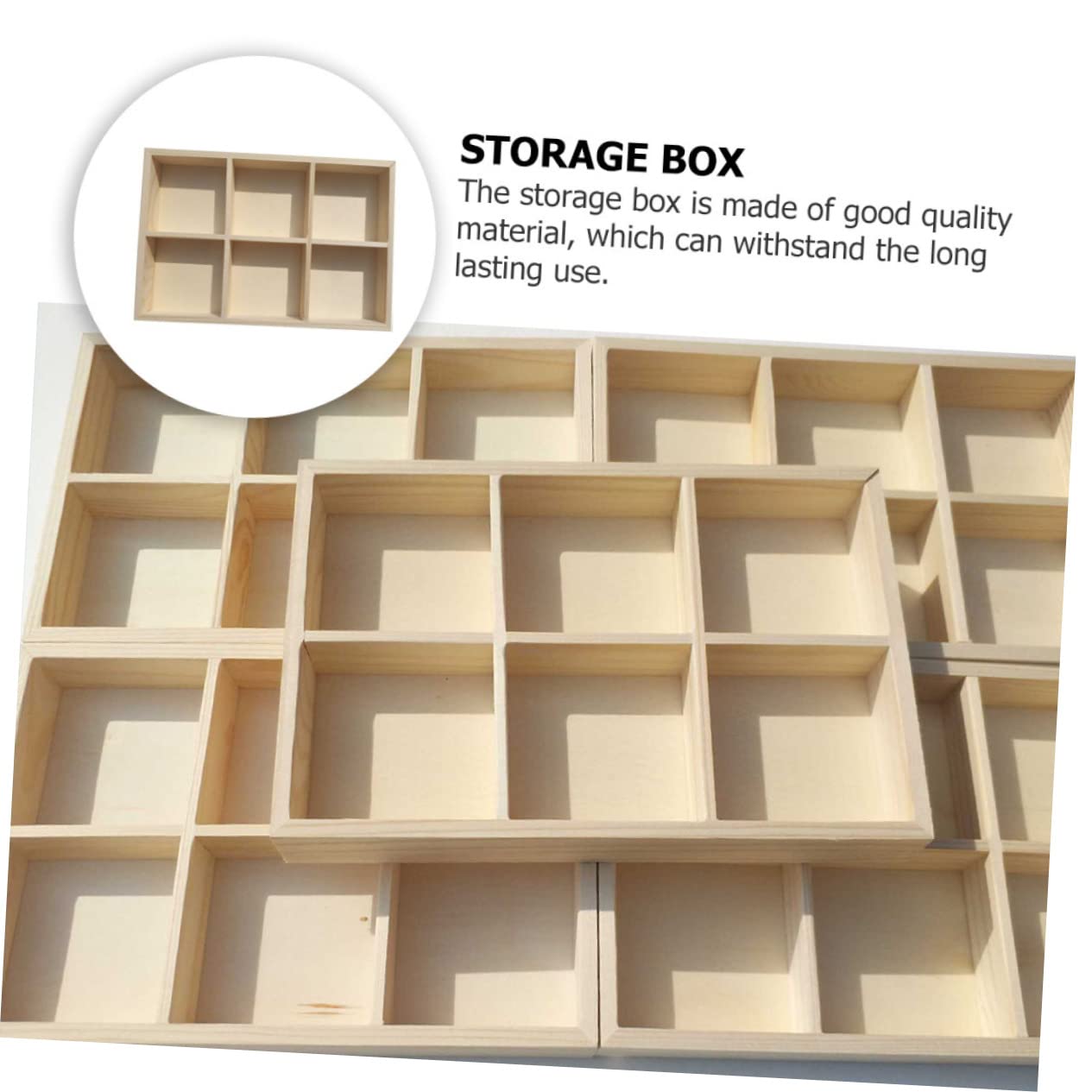 SHINEOFI 7 Stck Holz Aufbewahrungsbox mit Fächern Pigmentbox Langlebigem Material Auslaufsicheres Design für Malutensilien und Künstlerbedarf Geeignet für Schule und Zuhause