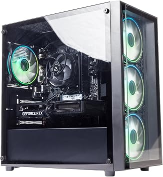 GTR Gaming PC | Ryzen 7 5700X | RTX 5060 8GB | 16GB DDR4 3600MHz RAM | 1TB NVMe SSD | 600W 80+ Bronze PSU | Windows 11 | ARGB Glass Case | WiFi & Bluetooth