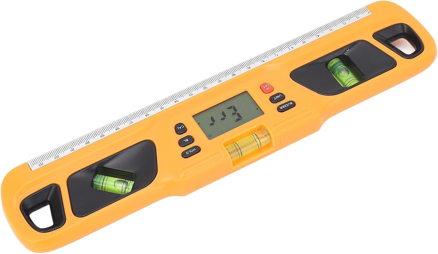Digital Level LCD Display Multifunction High Accuracy Protractor Inclinometer for Construction Projects (Yellow)