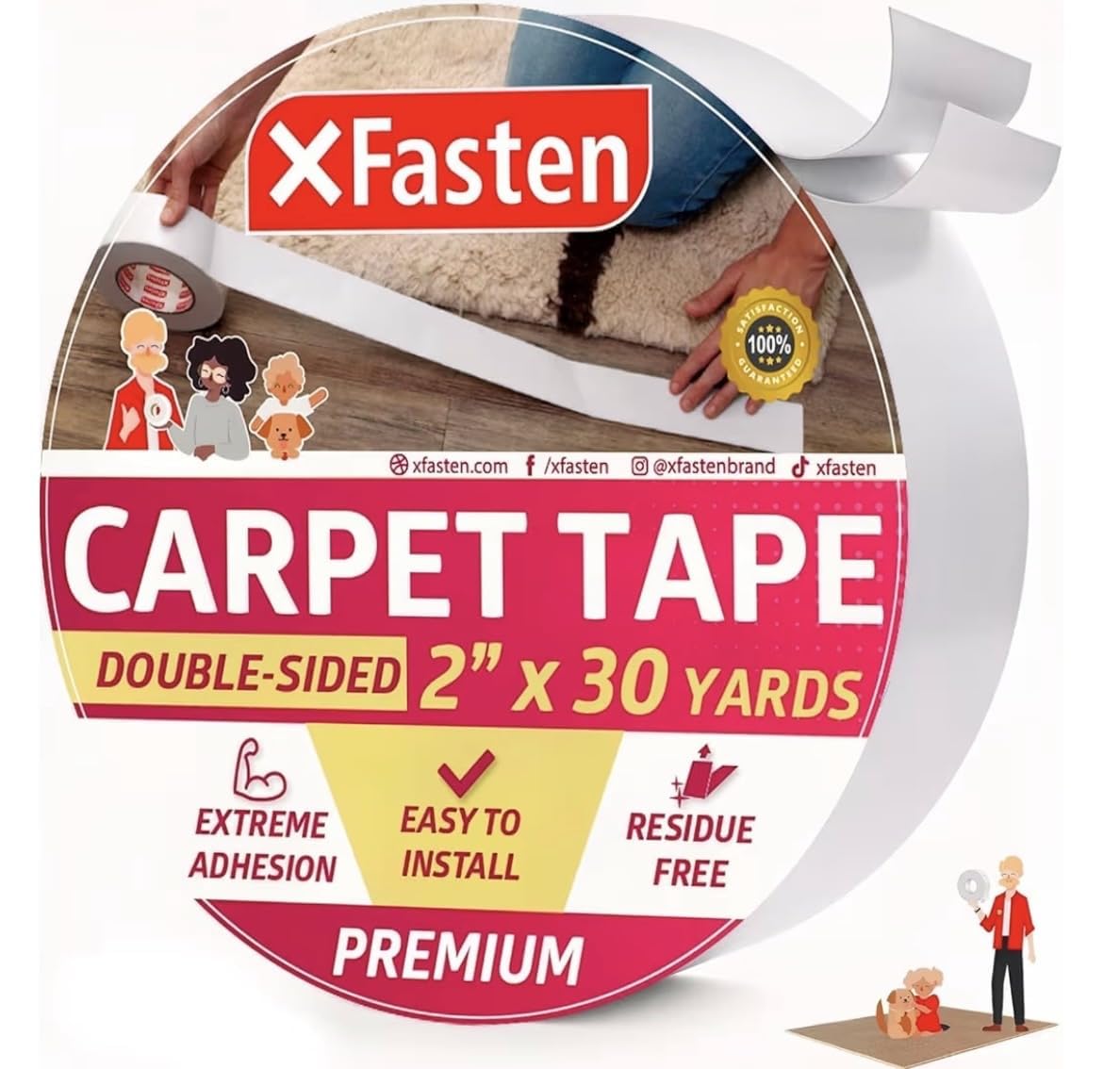 XFasten double-sided carpet tape roll | Mubboo