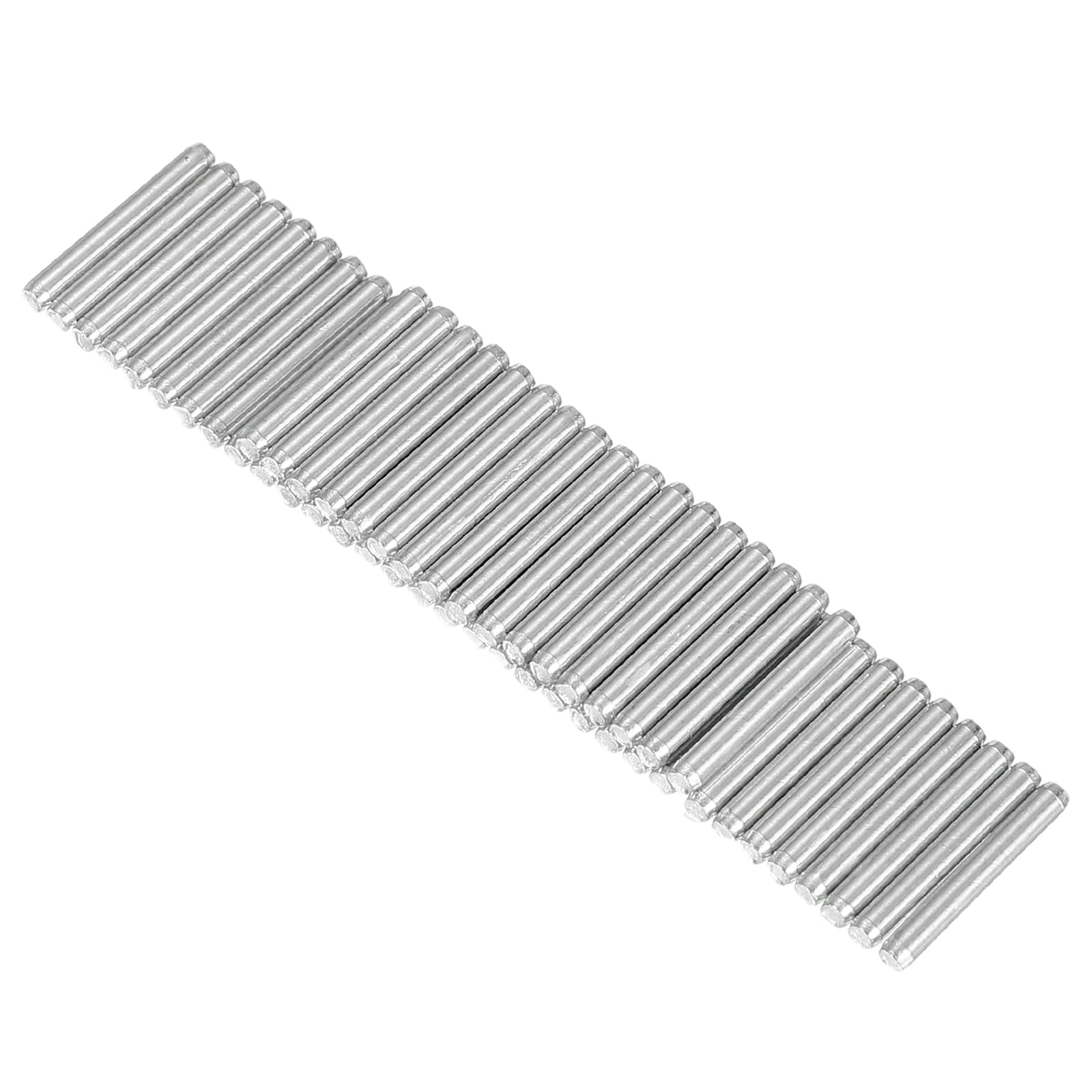 sourcing map 50pcs 2mmx15mm Toys Shaft Round Rod Axles Drive Shaft Silver