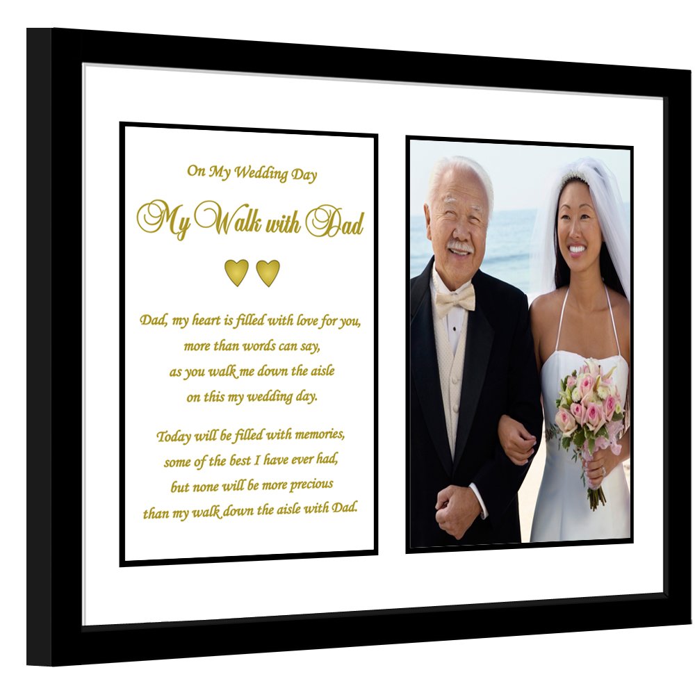 My Walk with Dad Wedding Poem, Daughter to Father, Add 4x6 Inch Photo