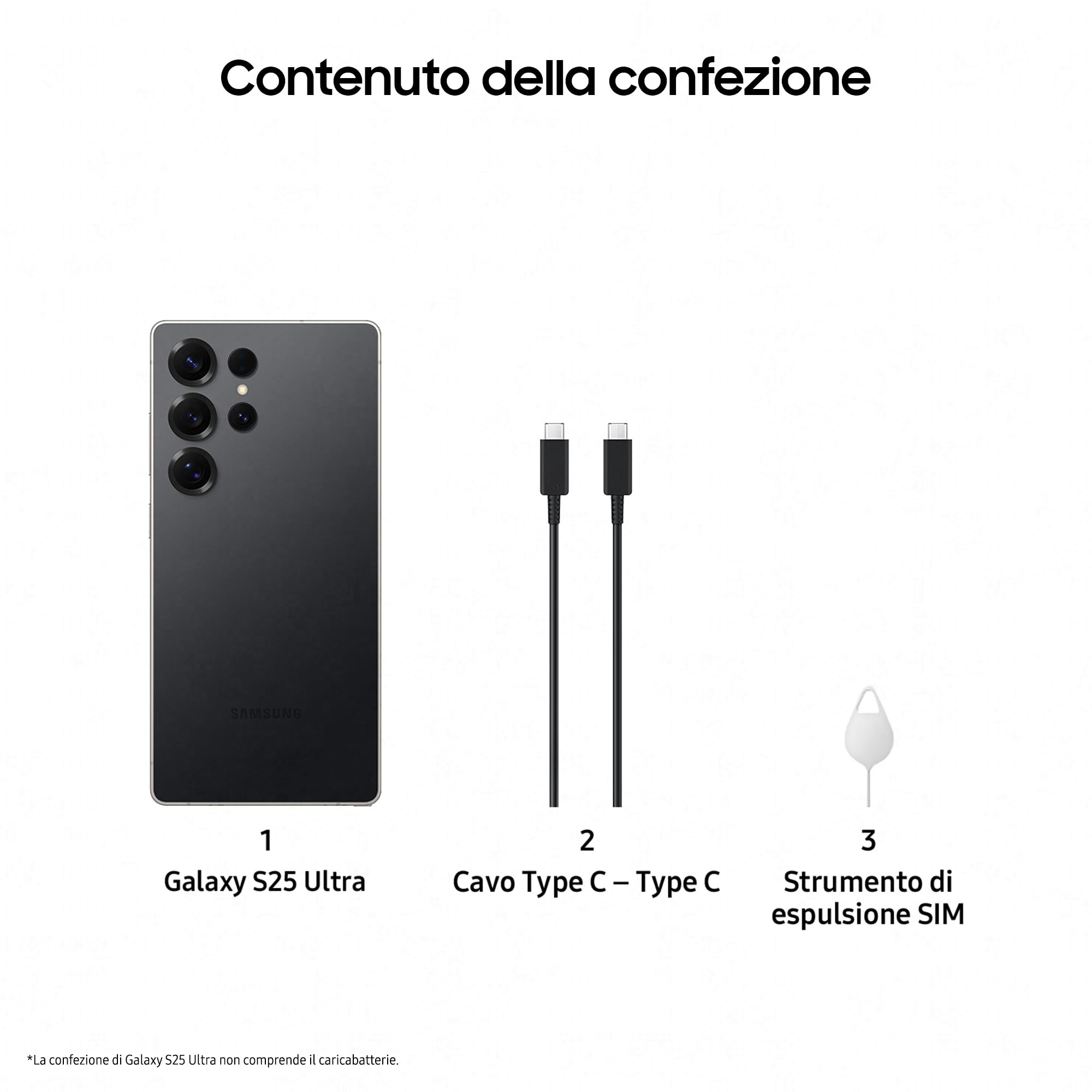 Samsung Galaxy S25 Ultra Smartphone AI, 3 anni di Garanzia del produttore, Display 6.9'' QHD+ Dynamic AMOLED 2X, Fotocamera 200MP, RAM 12GB, 256GB, 5.000 mAh, Titanium Black [Versione italiana]