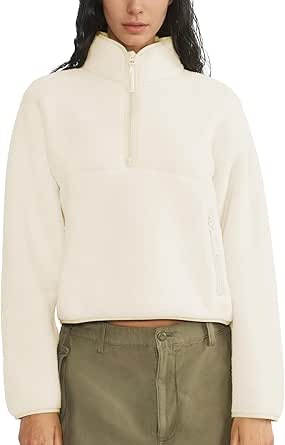 Victoria Secret Pink Large Sherpa Pullover Quarter Zip Cozy Women's