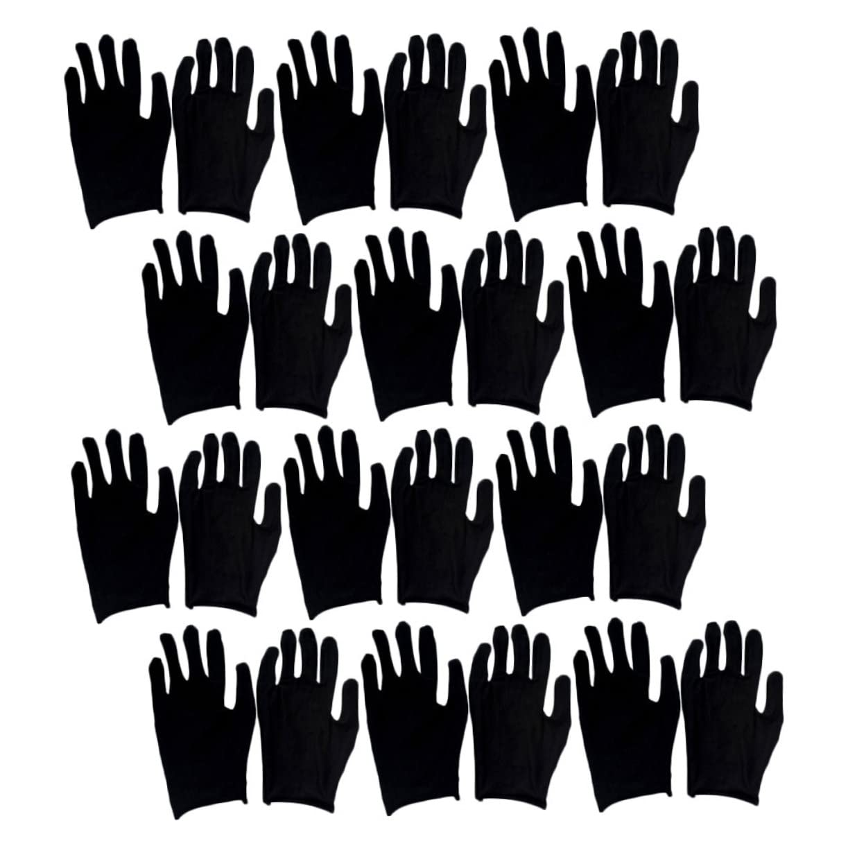 Ipetboom 12 Pares de Guantes Ideales para Jardinería y Uso Industrial Reutilizables y Transpirables Negro de Algodón Ligeros y Resistentes para Trabajo