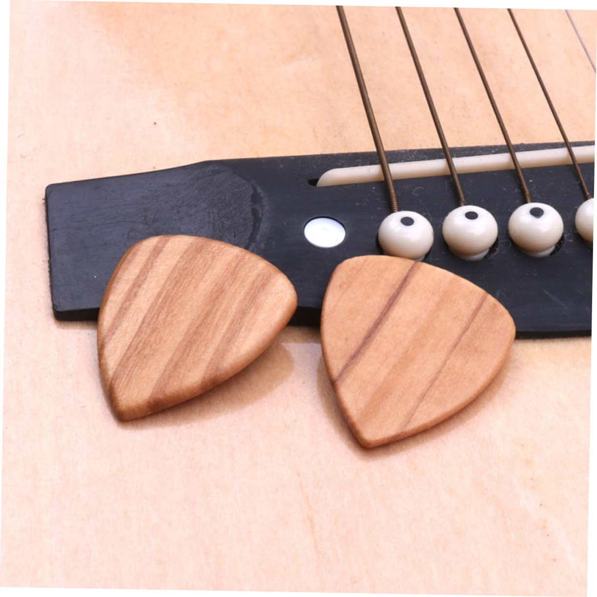 HEMOTON 20stücke Olivenholz Gitarrenplektren Praktische Langlebige Plectrums Für Akustik Gitarre Für Übungsbedarf Und