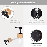 Vista 4 de Glass Shampoo and Conditioner Pump Bottles Soap Dispenser Bamboo Pump Head Empty Glass Refillable Shampoo Conditioner Body Wash Soap Bottles for