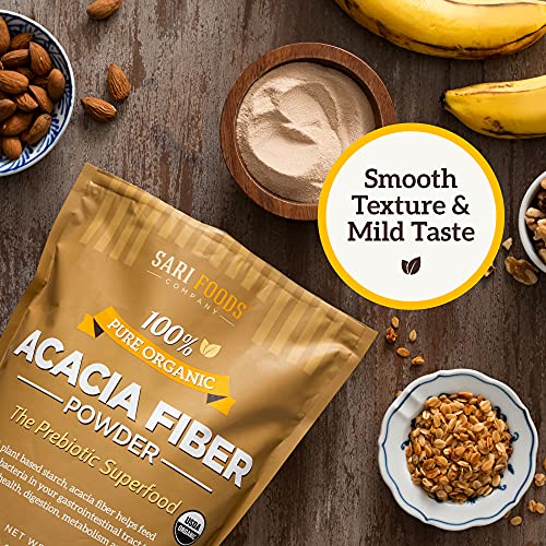 Organic Acacia Fiber Powder (30 Ounce): Natural, Whole Food, Plant Based Prebiotic Superfood For Gut Health #TOP5