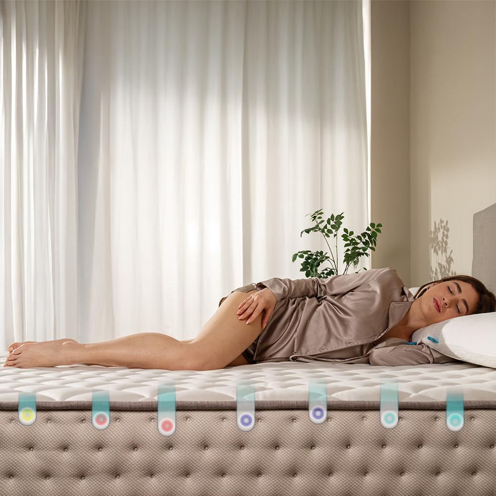 Cecotec Materasso Memory Singolo e Molle Insacchettate Flow 6790 Hybrid 90x190.Multistrato, Altezza 26cm, Durezza, Indipendenza Letti, Traspirante, Ergonomico, Doppio Lato, Anallergico Antiacaro