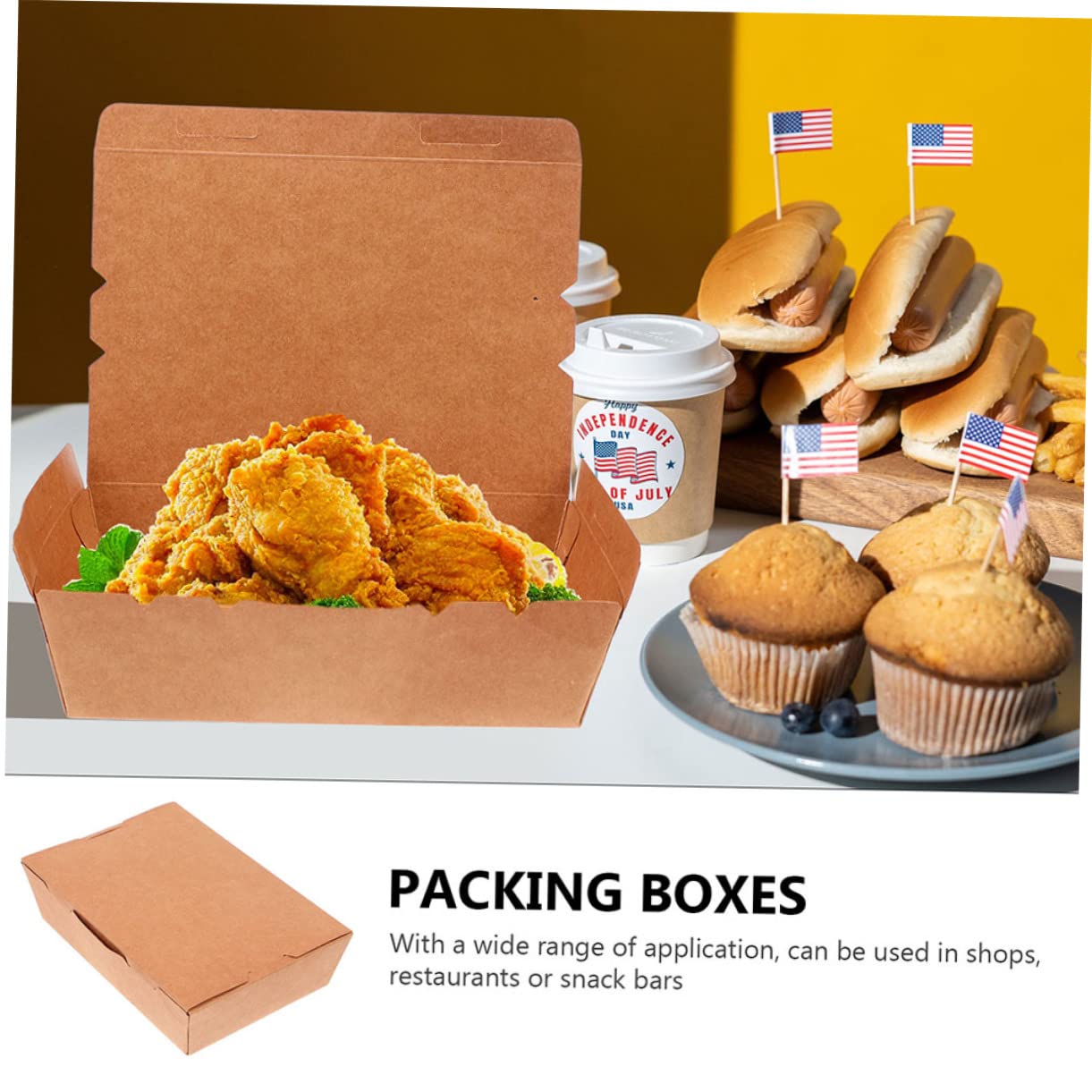 VINTORKY 20Pcs Flipped Paper Pizza Takeaway Boxes Restaurant Supply for Lightweight Design Easy Assembly for and Takeout