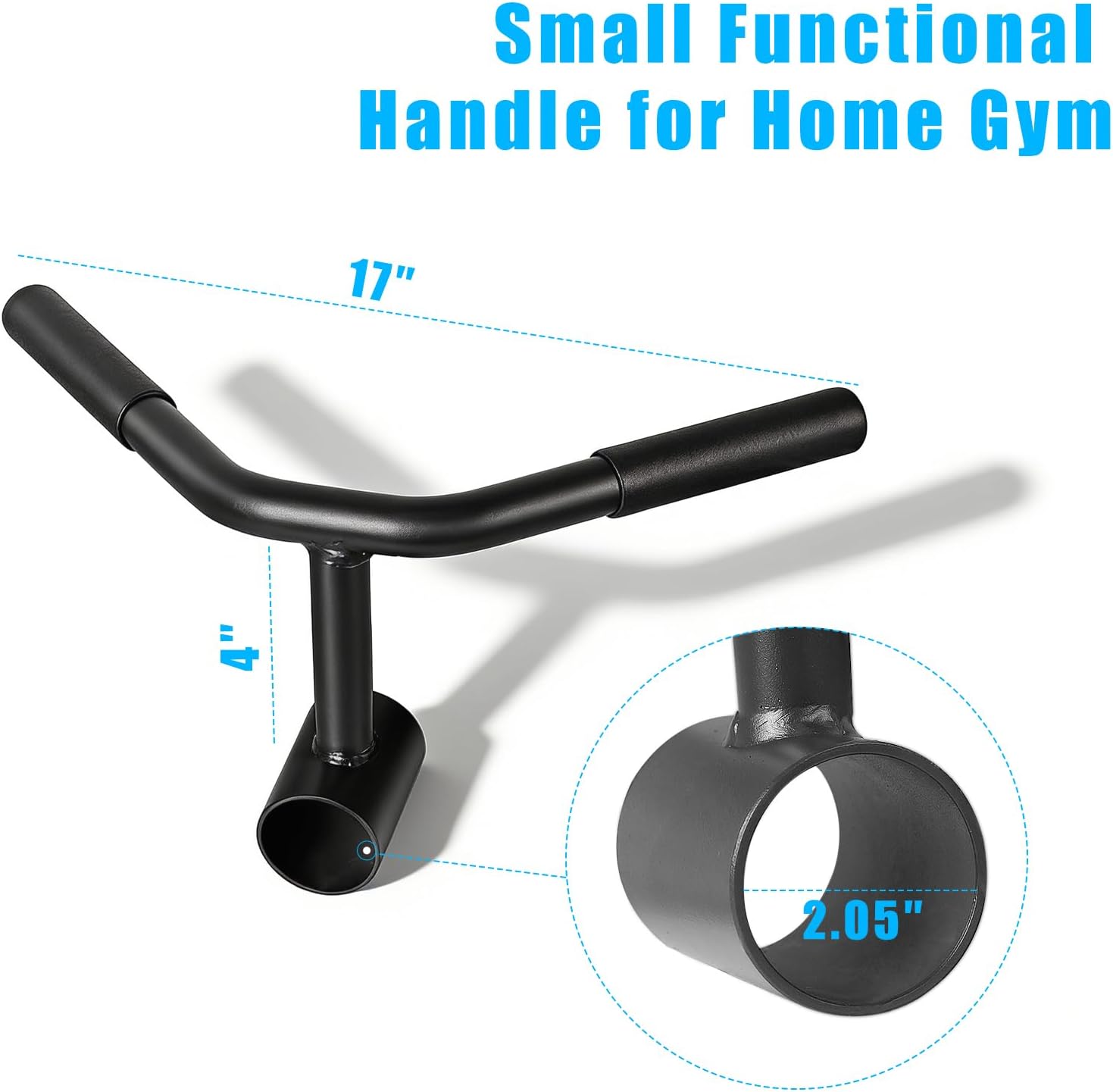 Luwint Solid T Bar Attachment for Landmine Row, Home Gym Workout Equipment Handle for 2'' Olympic Barbell