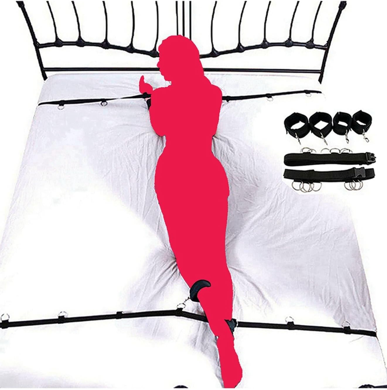 Bed Bonage Straps Queen Size Bed Restraints Kit for Couples