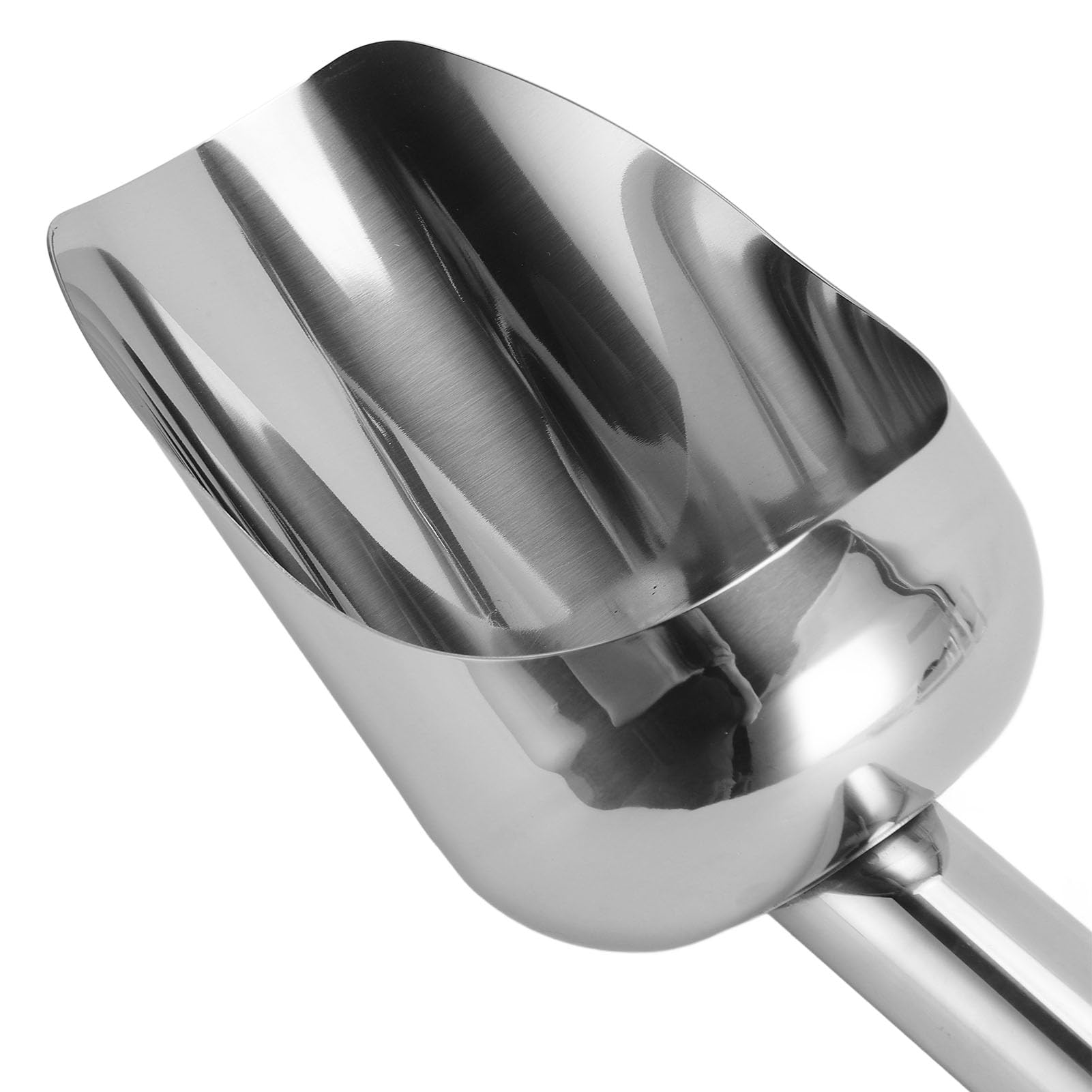 2 Pièces Cuillère à Glace en Acier Inoxydable, Pelle à Grains de Cuillère à Riz de Conception Semi Circulaire Polie de Grande Capacité Professionnelle pour Votre Cuisine