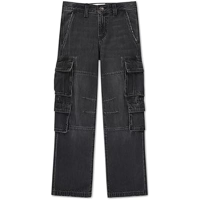 Джинсы abercrombie kids Baggy Denim Cargo Pants (Big Kid)