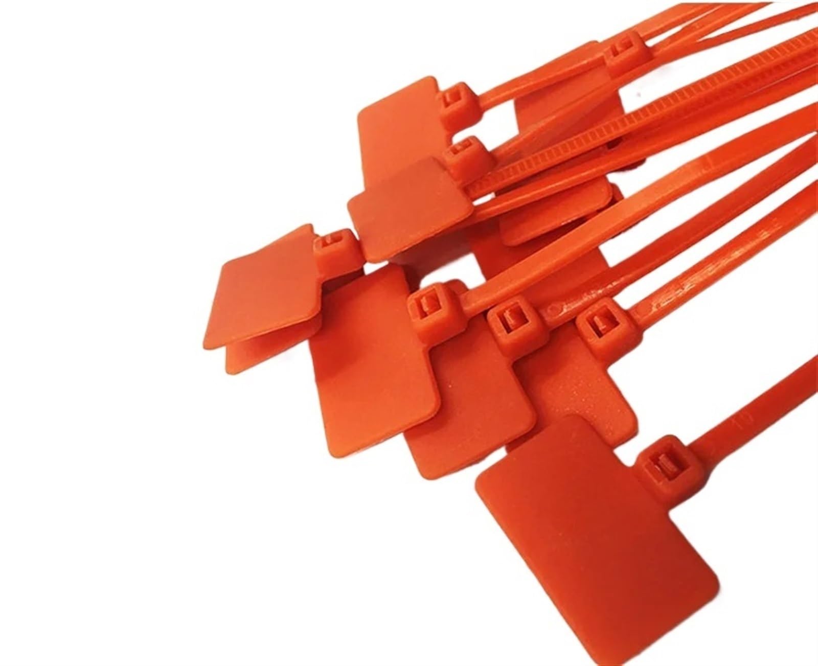 Enmrfvkz 100Pcs Orange Nylon Cable Marking Ties