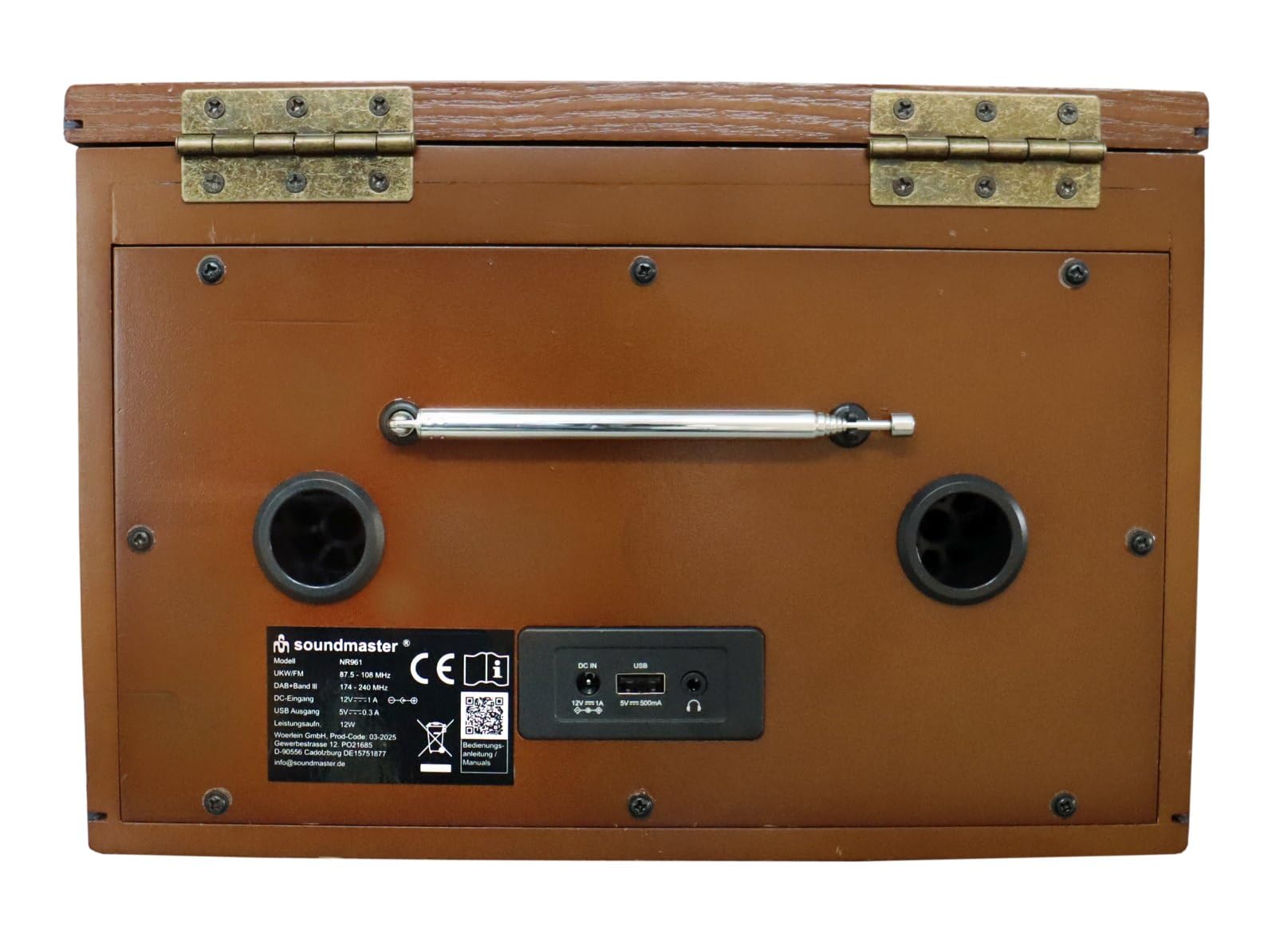 Soundmaster NR961 Nostalgie Système Stéréo Radio numérique stéréo Dab+ avec Lecteur CD CD MP3 USB Bluetooth AUX-in Égaliseur