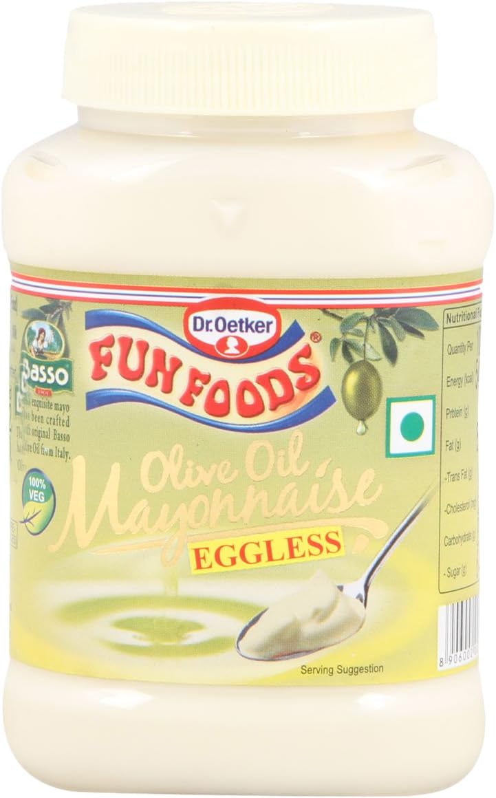 Dr. Oetker FunFoods Veg Mayonnaise Olive Oil, 250g, 100% Vegan
