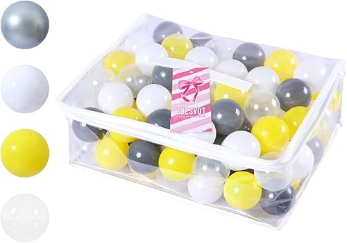 Miniatura 2 de GUESVOT Bolas de plástico para hogueras de bolas sin ftalatos sin BPA, 100 unidades de 2.2 pulgadas, juego para niños pequeños para jugar tienda de