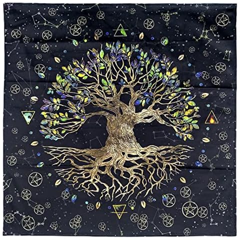 Cirdora Altartuch Baum des Lebens Altar Stoff Baum des Lebens - Altar-Tarot-Tuch Cover