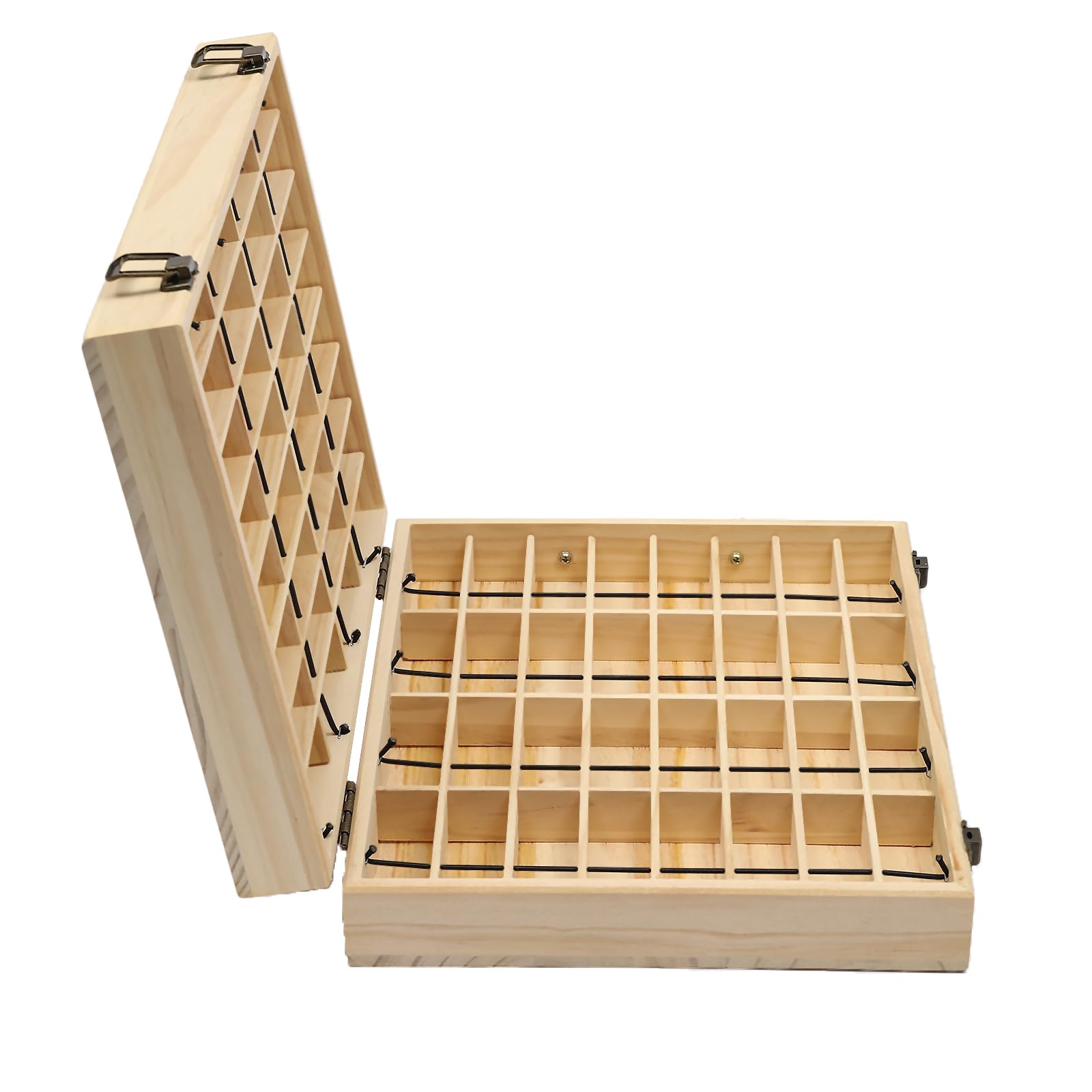 64 Löcher Ätherische Öle Aufbewahrung Holzbox Aromatherapie