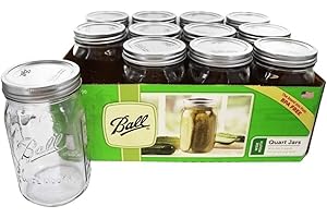 Ball Wide Mouth Mason Jars (32 oz , Pack of 12)