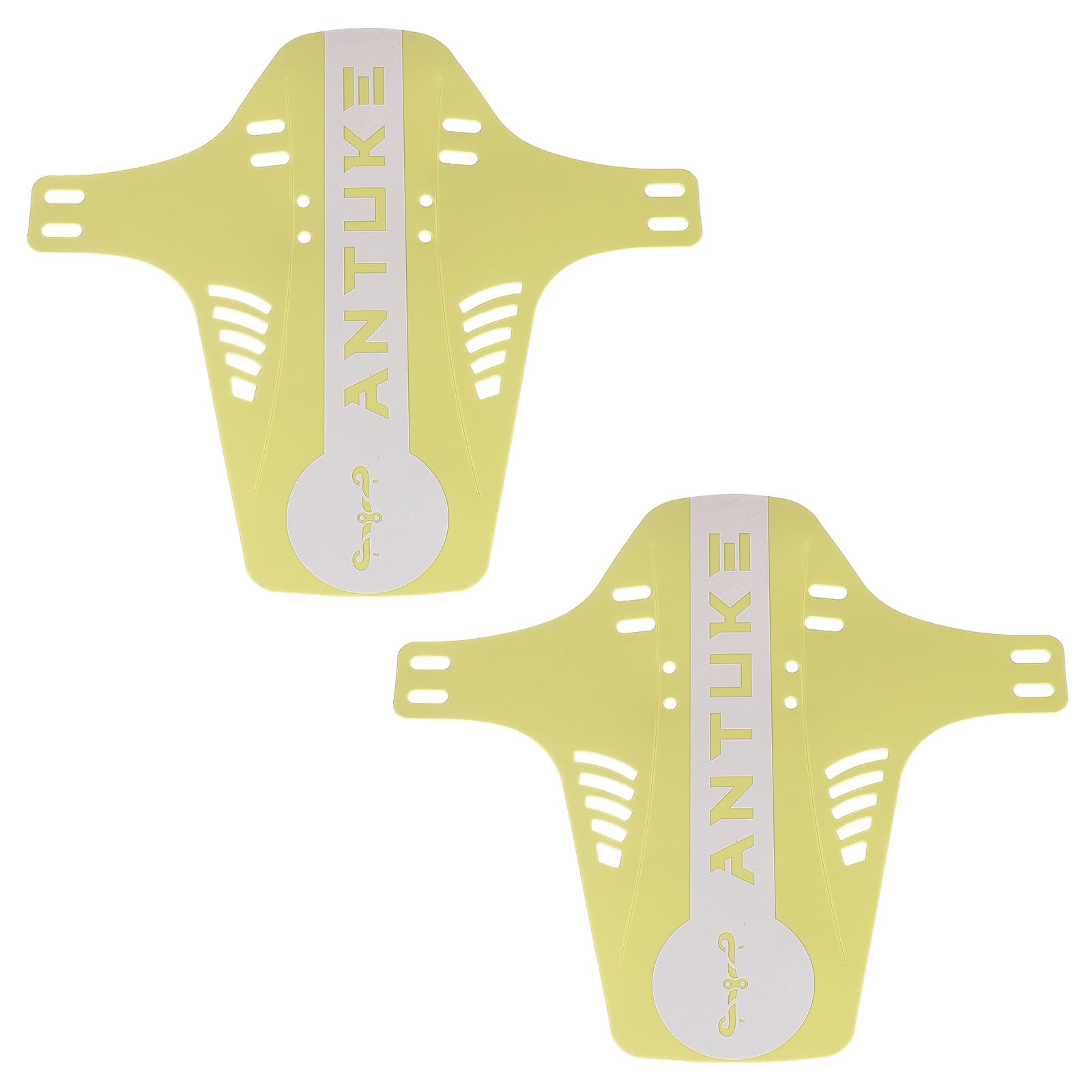 sourcing map 2pcs Mountain Bike Mud Guard Front/Rear Mud Guards with Cable Tie Lightweight Fits for MTB Road Bike, Yellow