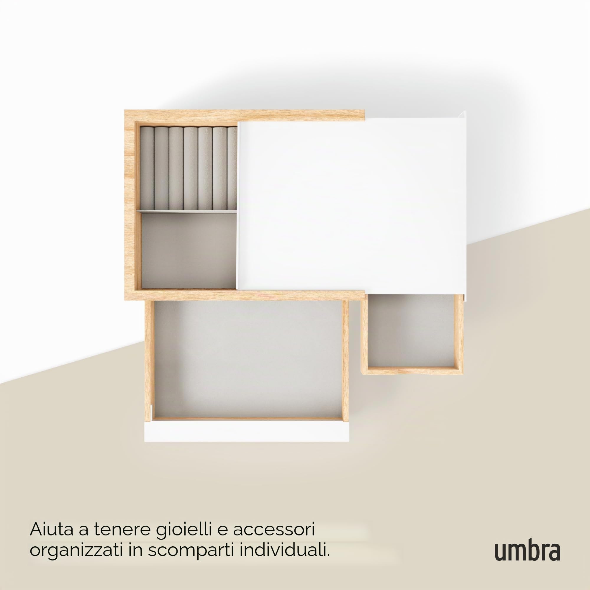 Umbra Stowit Portagioie, Faggio, Bianco/naturale