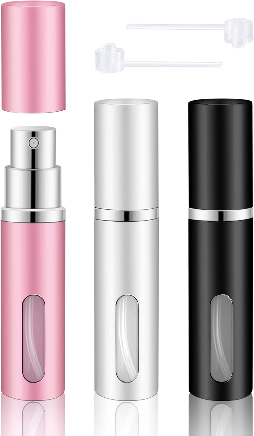 Reisparfumverstuiver – 3 stuks navulbare parfumfles, 5 ml mini-spuitfles geschikt voor mannen en vrouwen reisbenodigdheden