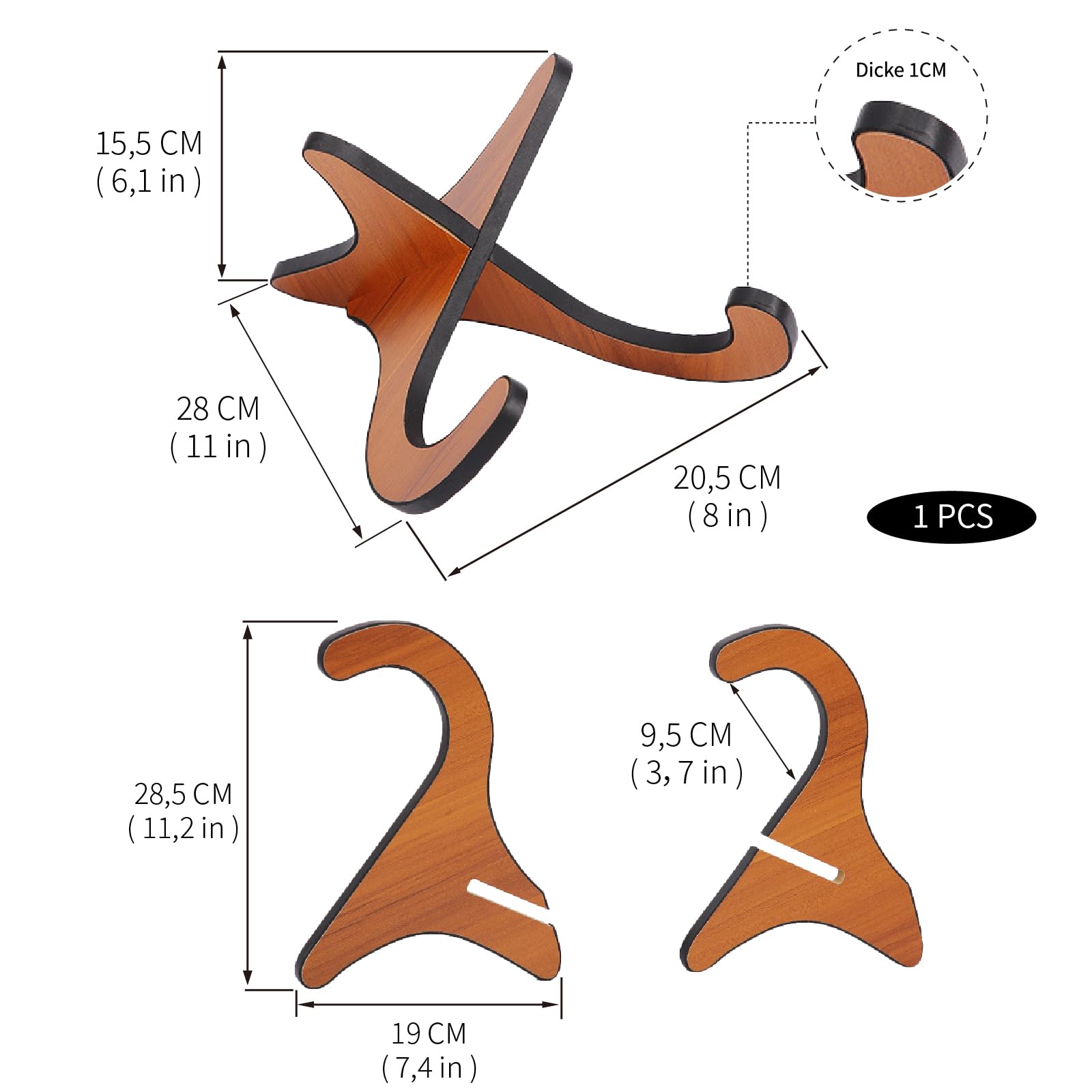 ACONDE Supporto per Ukulele, Pieghevole Staffa Ukulele, Supporto Ukulele, Portatile Supporto in Legno, Pieghevole Staffa Ukulele, Supporto Ukulele Pieghevole, per Ukulele, Mandolino, Banjo, Violino