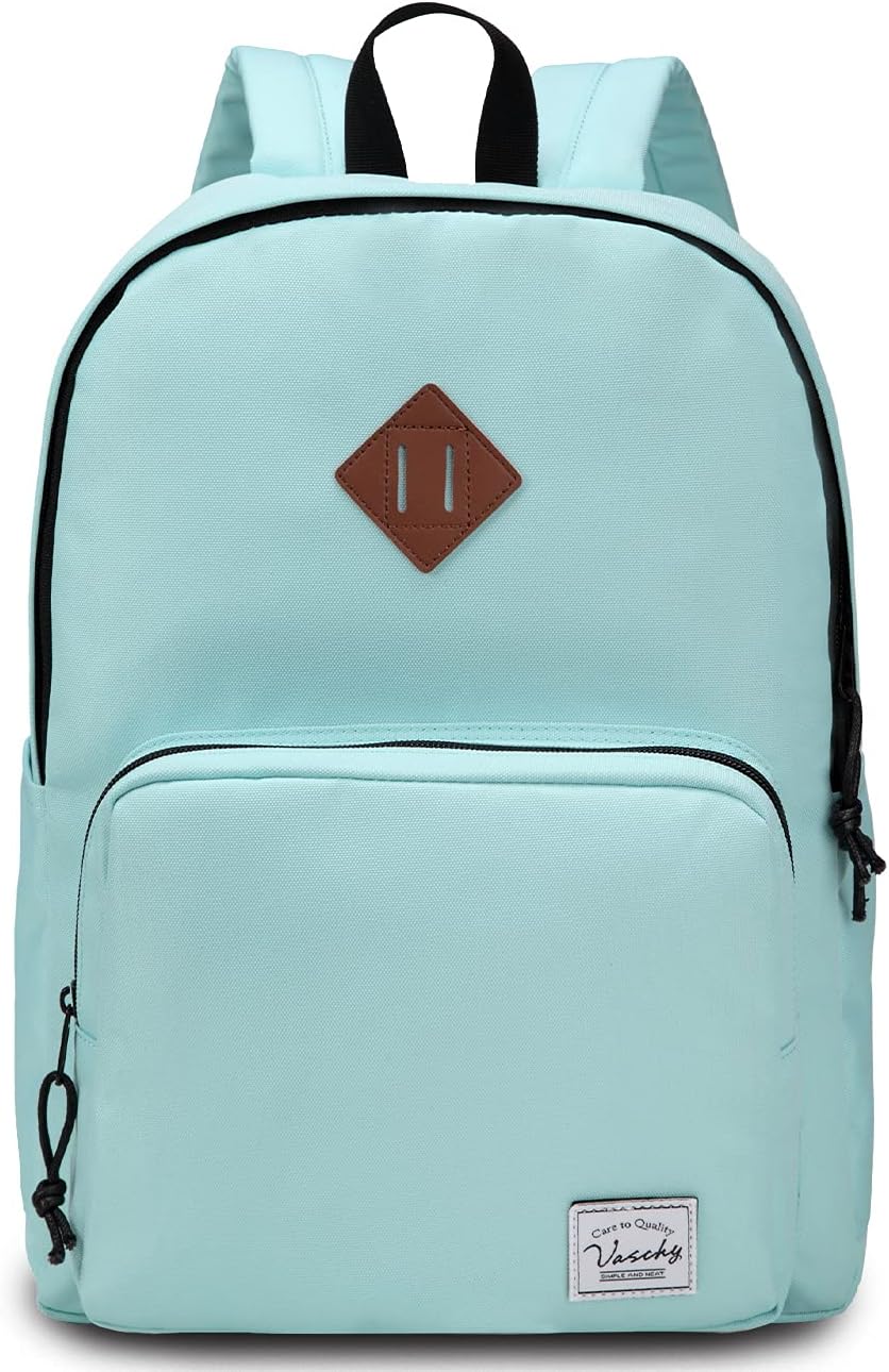 VASCHY Mochilas Escolares,Mochila Hombre Mujer Ultra Ligero Casual Resistente Al Agua Mochila Escolar Adolescente Instituto Universidad Turquesa