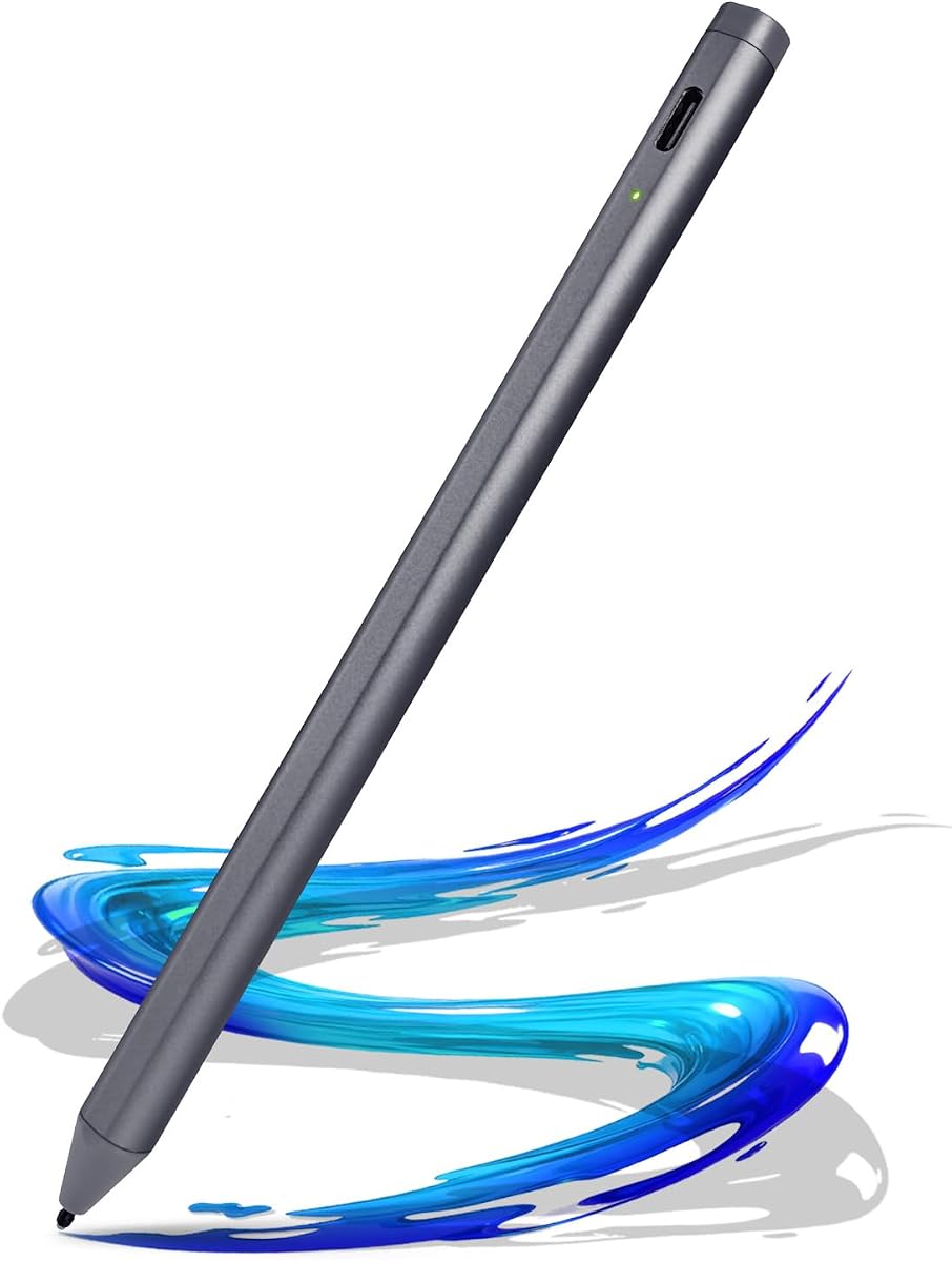 USI 2.0 Stylus Pen for Chromebooks, Palm Rejection | Stylus Pen for Chromebooks Acer Spin,ASUS Flip,Lenovo Duet/IdeaPad/Flex,Amazon Fire Max 11/Fire HD 10, Google Pixel, Grey