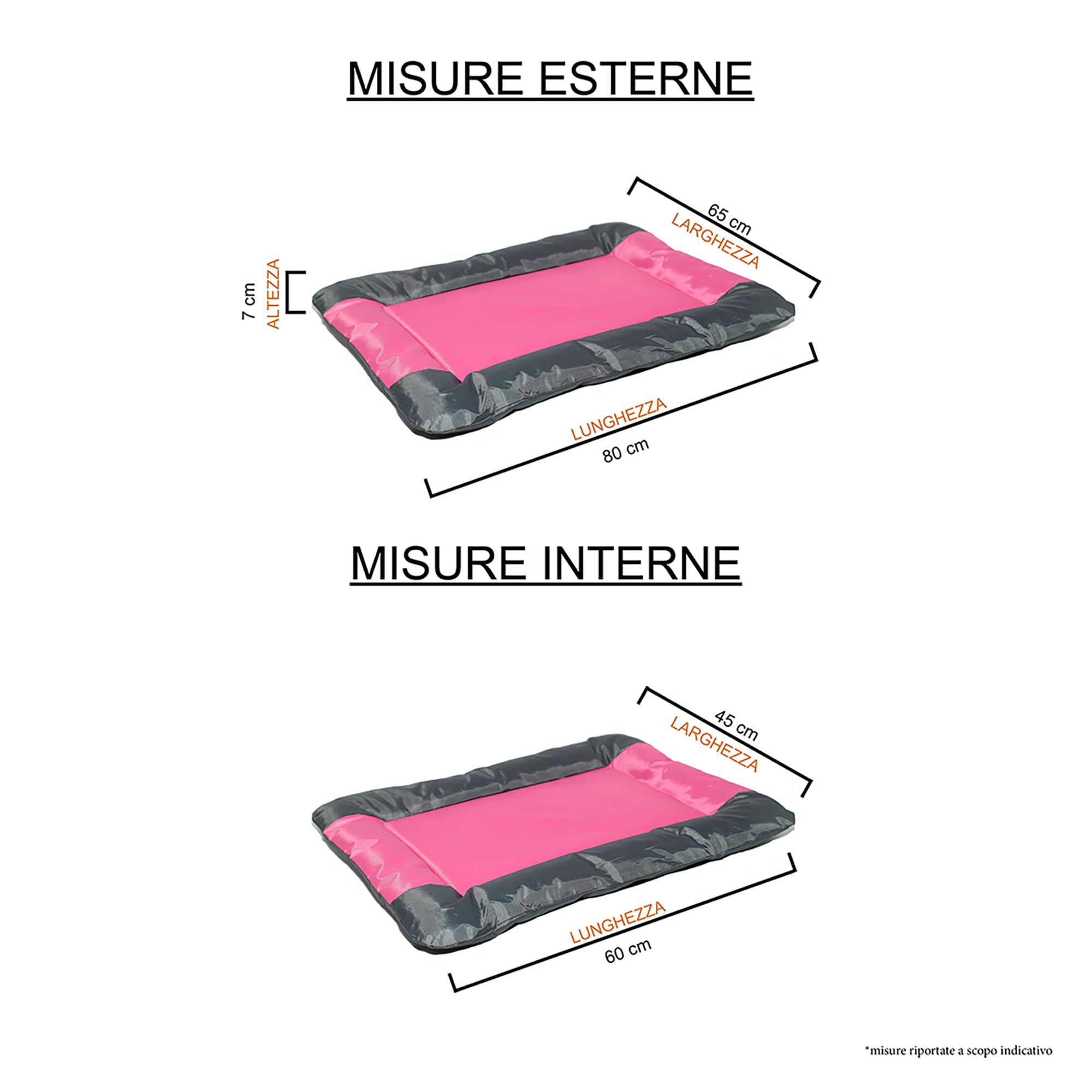 Italian Bed Linen Alfombra Impermeable para Mascotas SUEÑOS Y CAPRICCI Pets 80 x 65 cm Rosa
