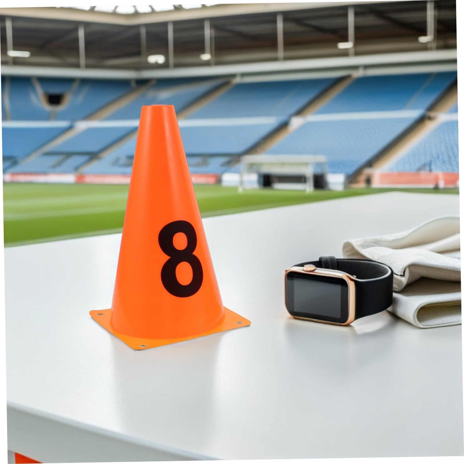 Didiseaon 10piezas Marcadores de Entrenamiento de Fútbol Numéricos Conos Pequeños para Agilidad Fútbol Baloncesto Patinaje y Deportivos Canchas de Entrenamiento