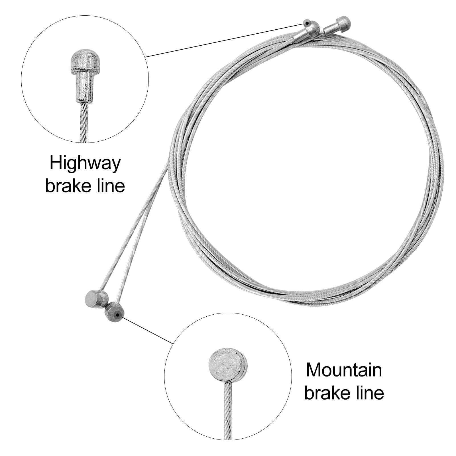 Set di cavi freno per bicicletta Gemtte, 2 set di Bowdenzug universali per bicicletta e cavo del cambio, set di cavi freno per bicicletta con 2 V-Bremskrümmer (90 gradi) per mountain bike, bici da