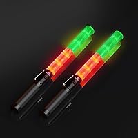 Vista 11 de RoadHero Paquete de 2 varitas de tráfico, bastón de control de tráfico LED de 16 pulgadas, varitas de luz de seguridad con 2 modos intermitentes