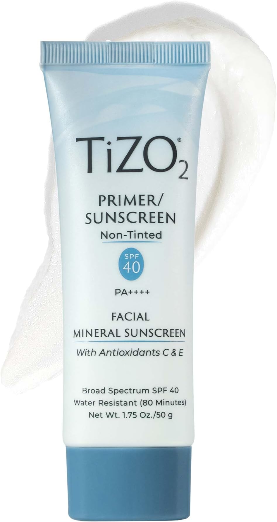 TIZO 2 Non-Tinted Facial Mineral Sunscreen SPF 40, 1.75 oz