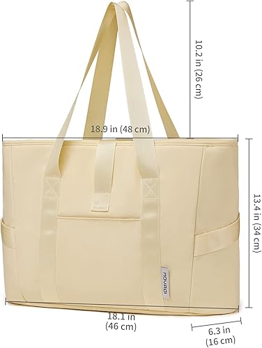 Miniatura 5 de MOYAQI - Bolsa de yoga para mujer, bolsa de hombro grande con correa para esterilla de yoga para gimnasio, trabajo, viajes, escuela, playa, negocios